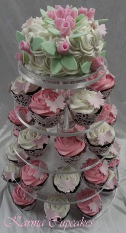 Baby shower cupcake tower