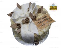 Coffee and Almond Birthday Cake with Edible Message