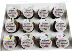 Vegan Birthday Cupcakes with Edible Photo
