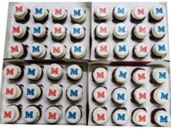 Personalised "Initials" High Tea Cupcakes- choose your colours