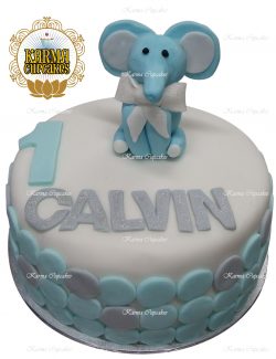 Children's Birthday Cake with Elephant