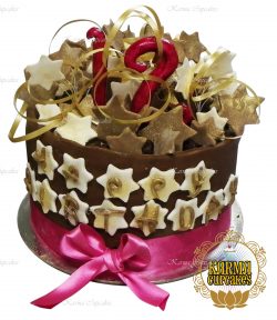 Chocolate Stars Birthday Cake