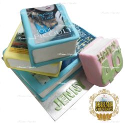 3D Stack of Books Cake