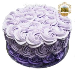 8" Ombre Rose Swirl Buttercream Cake - Choose your colour
