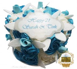 8" Rose Swirl Cake - choose your own colour/s