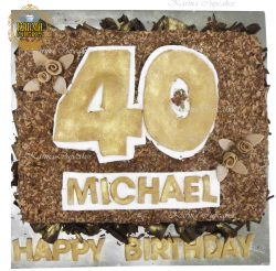 Birthday 1/2 Slab with Chocolate Shards