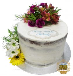Double Layered Naked Cake (flowers extra)
