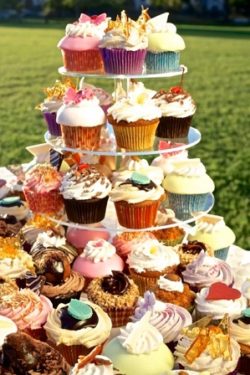Birthday Cupcake Tower