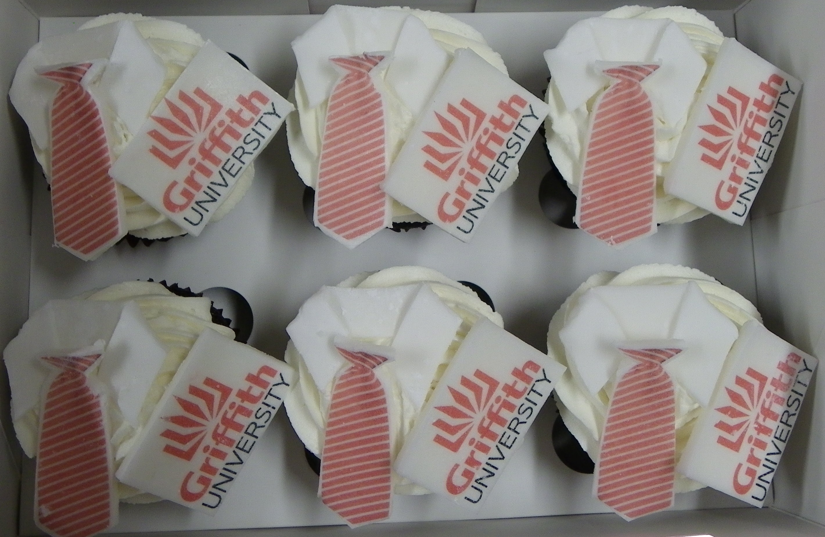 Griffith Uni Tie cupcakes- karma cupcakes
