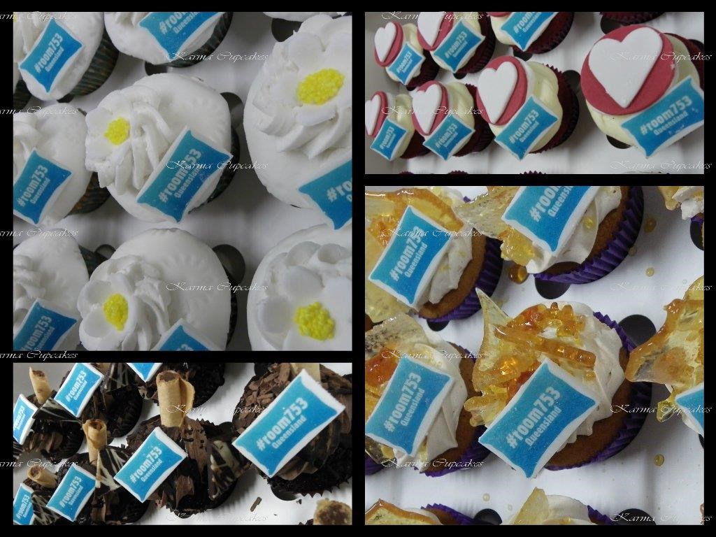 Mystery box of Gourmet Cupcakes with a Corporate Edible Image/ Logo