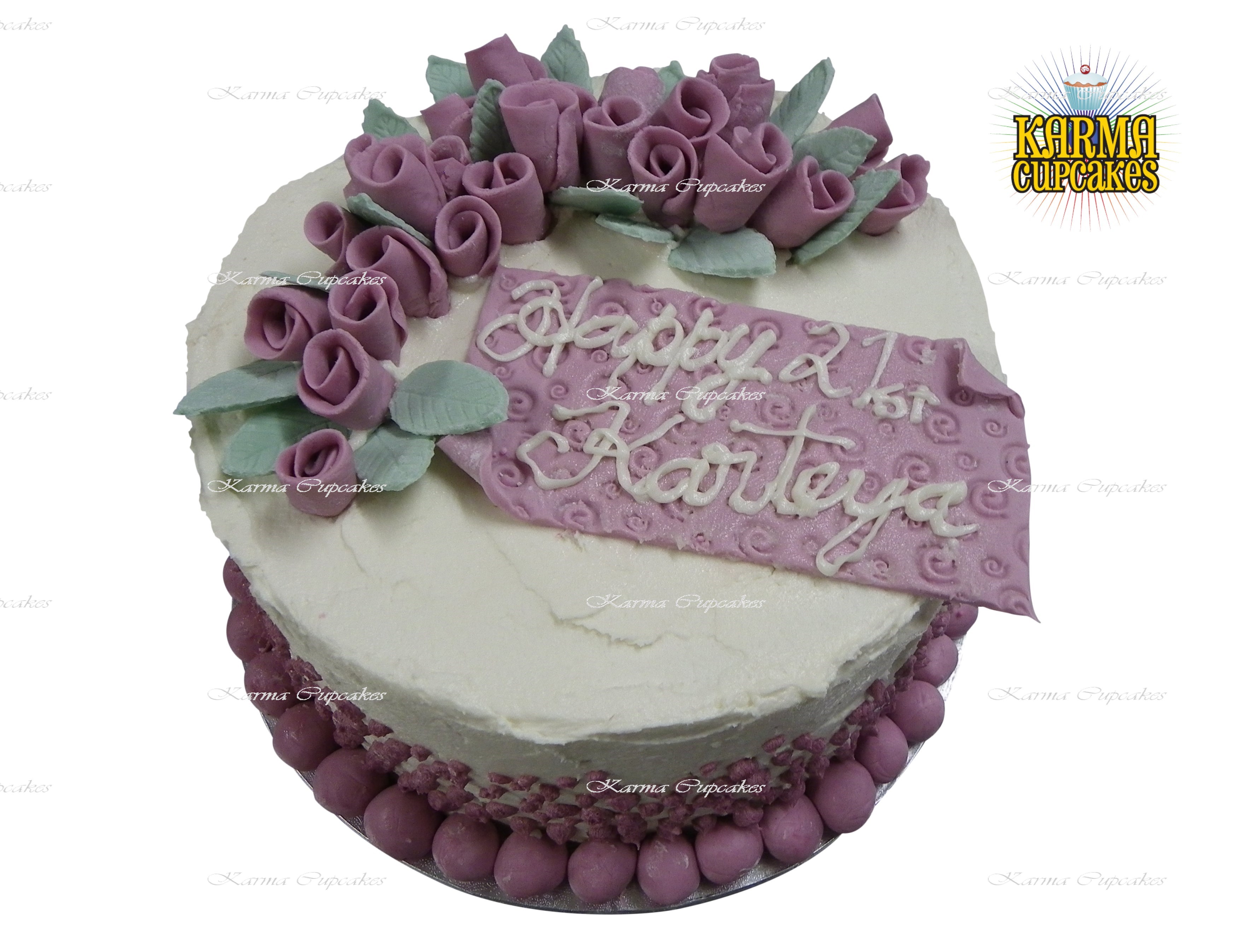 Sugar Roses Birthday Cake - Choose your colours