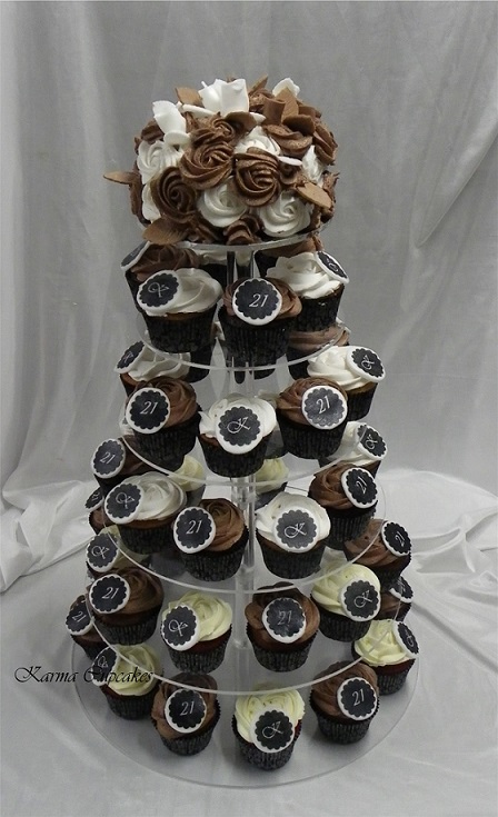 21st Birthday Cupcake Tower