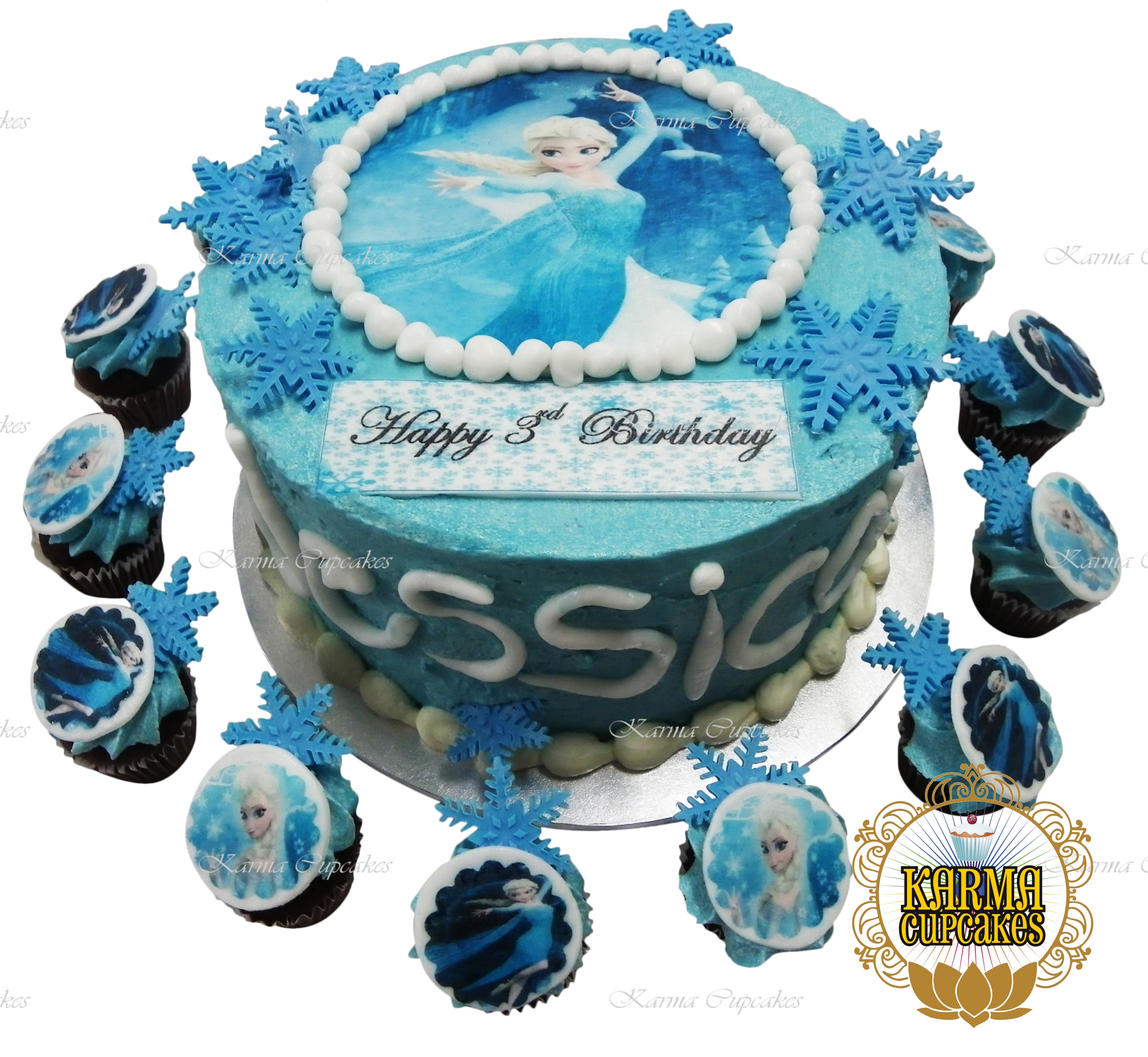 Frozen Themed Cake with Edible Image