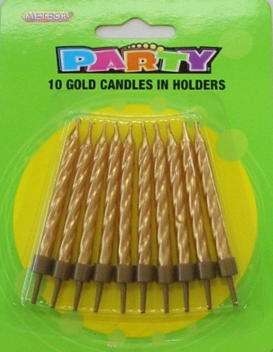 10 Gold Candle Set
