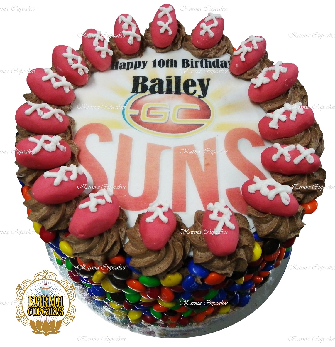AFL Birthday Cake with M&M's - choose your team