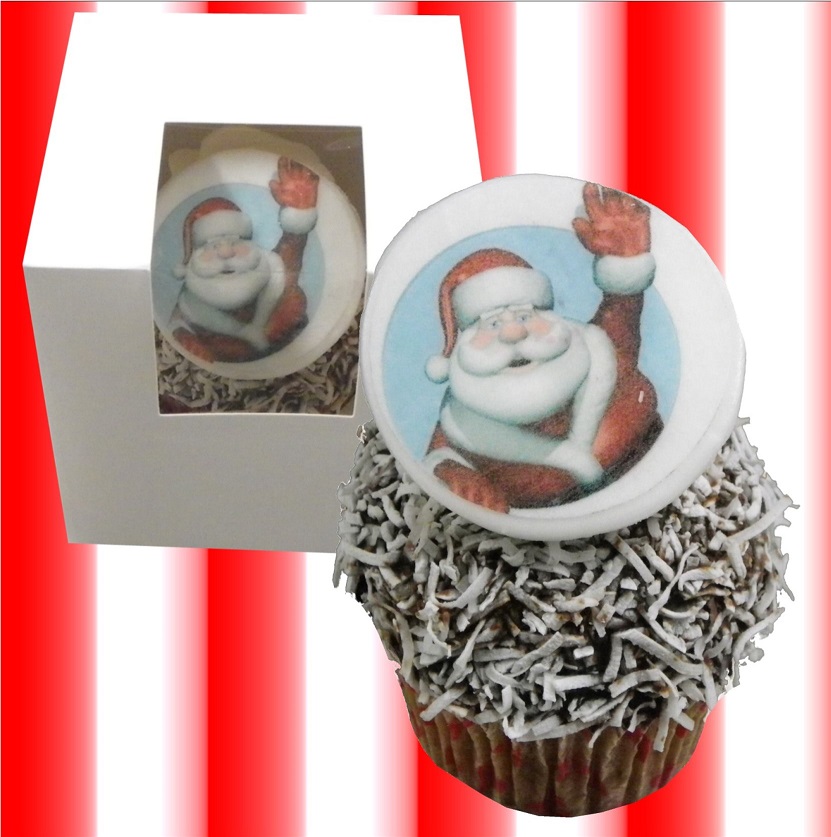 Individual Santa Lamington Cupcake