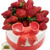 8" Sugar Ribbon Cake with Strawberries