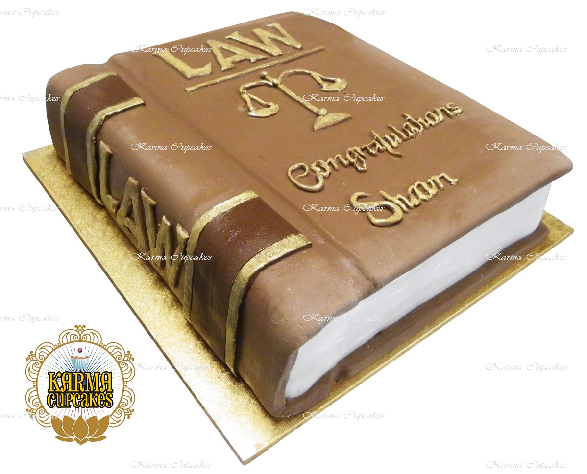 3D Law Book Cake