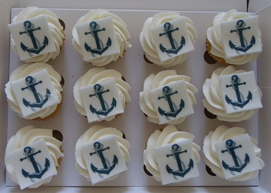 Mini Cupcakes With Anchor Logo