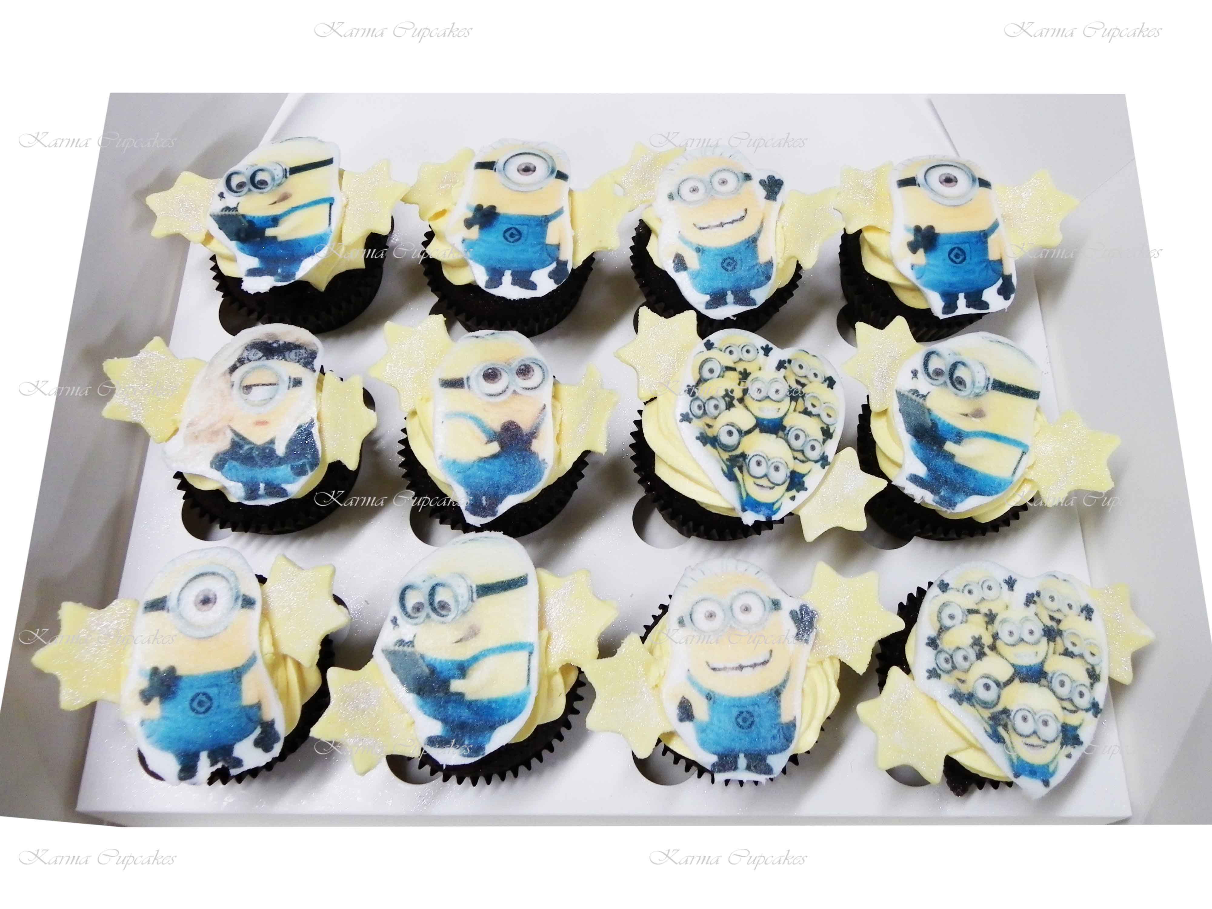 Minion Edible Image Cupcakes