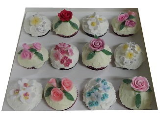 Mixed Floral Cupcakes- Design 1