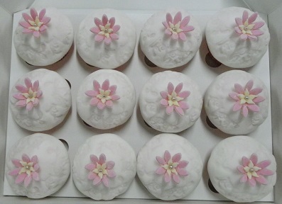 Embossed Flower Cupcakes