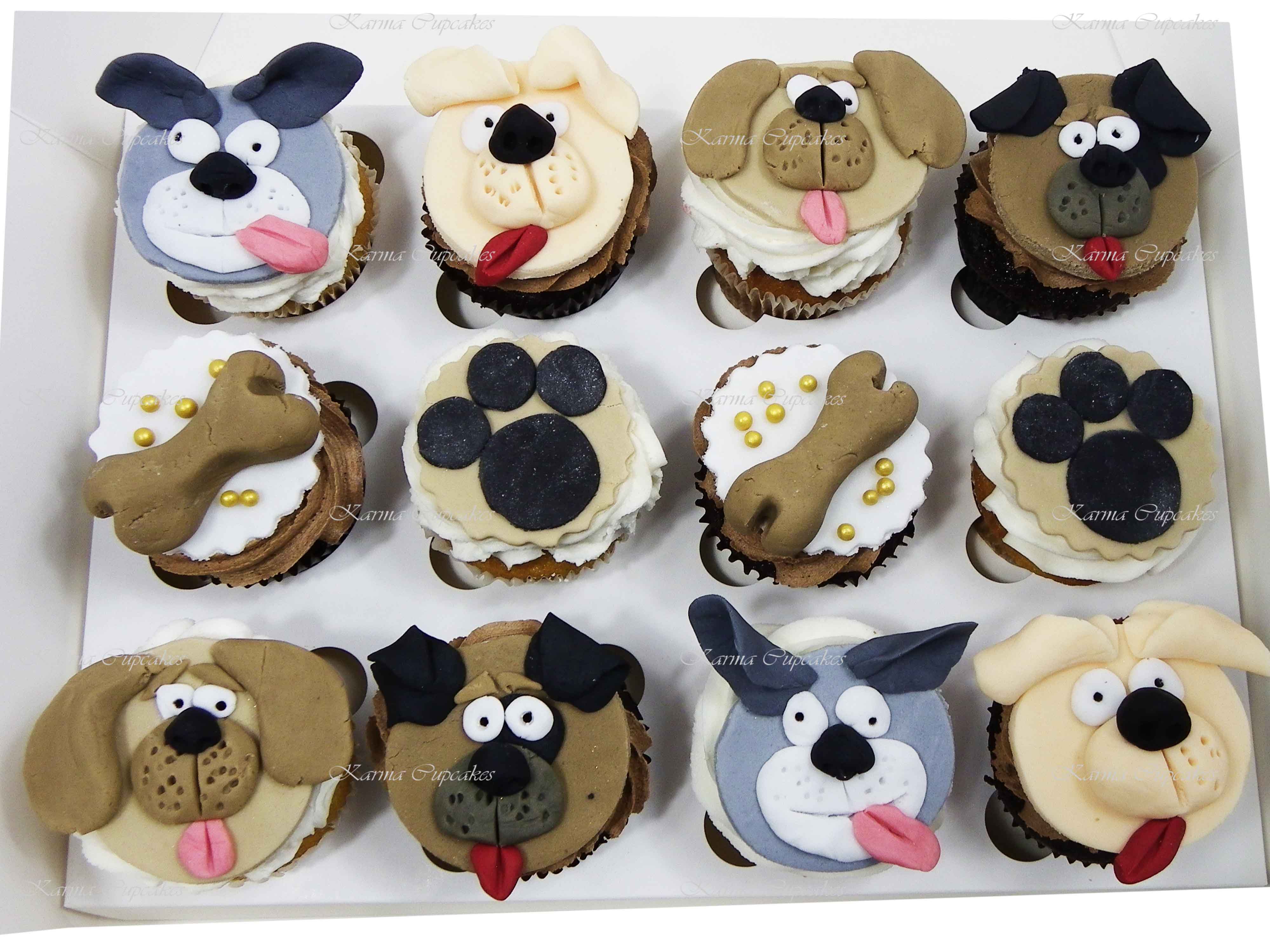 Puppy Dogs with Bone Cupcakes