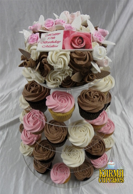 Birthday Cupcake Tower