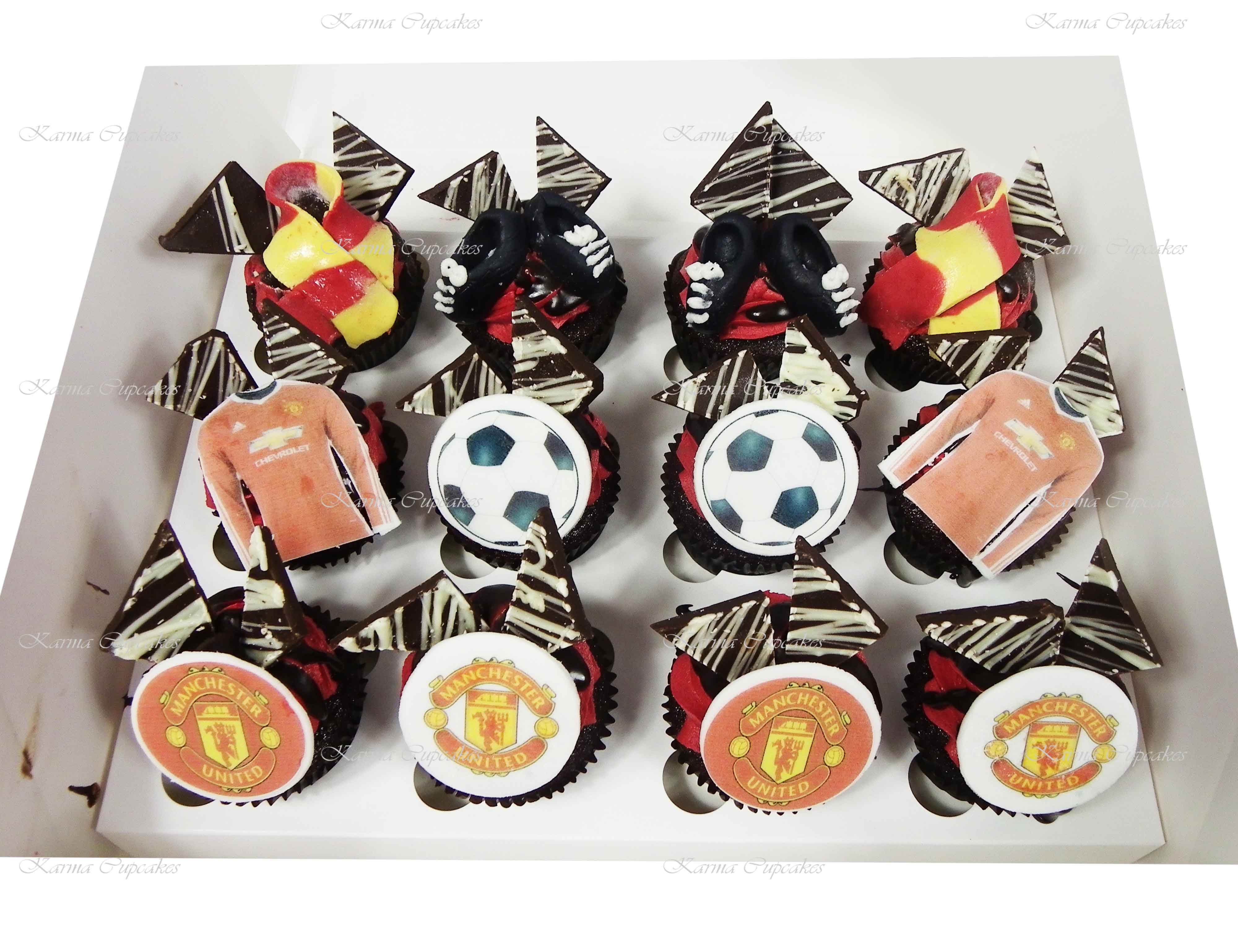 Sports Cupcakes with Handmade Sports Gear - choose your team