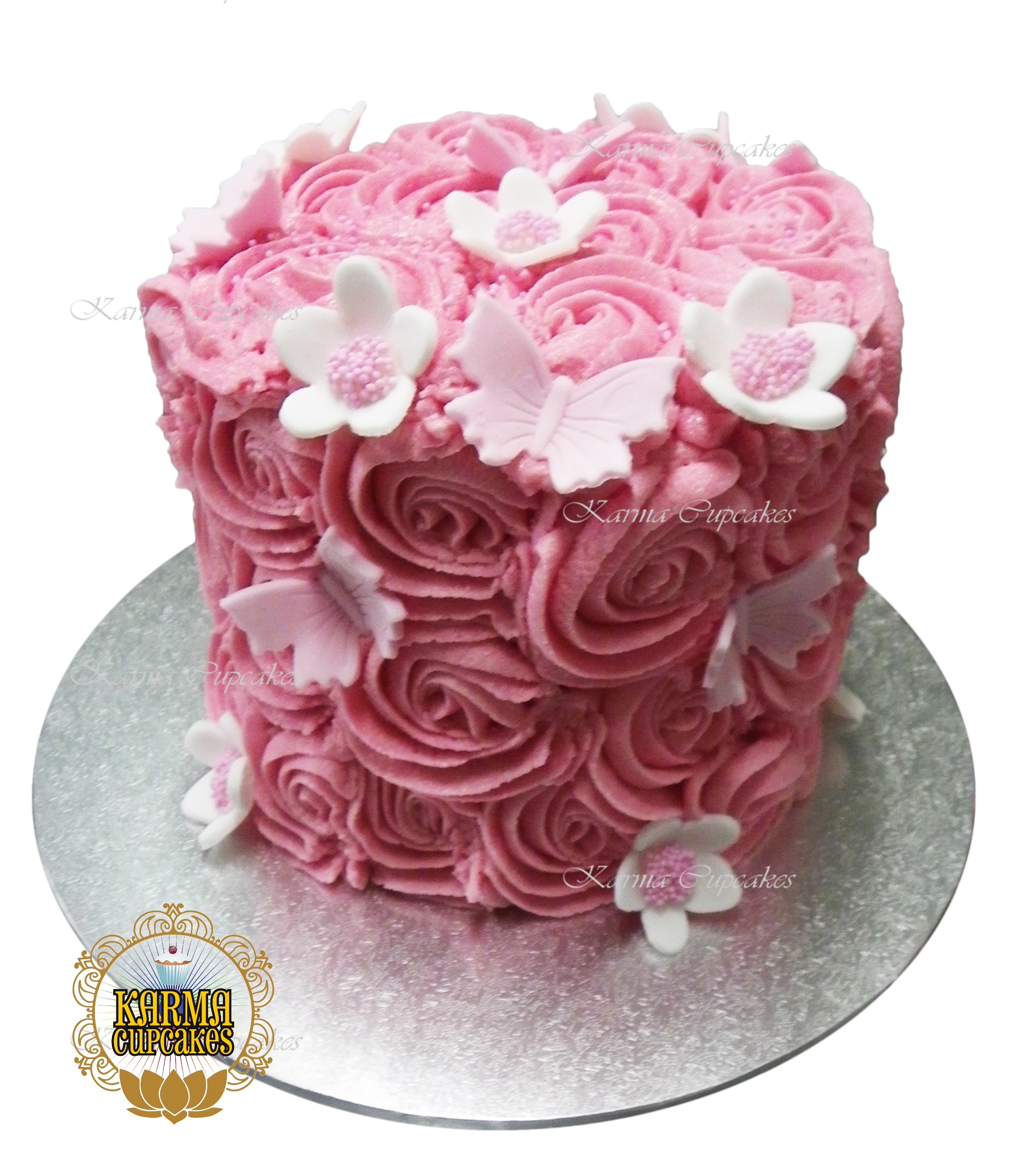 8" Rose Swirl Cake - choose your own colour/s
