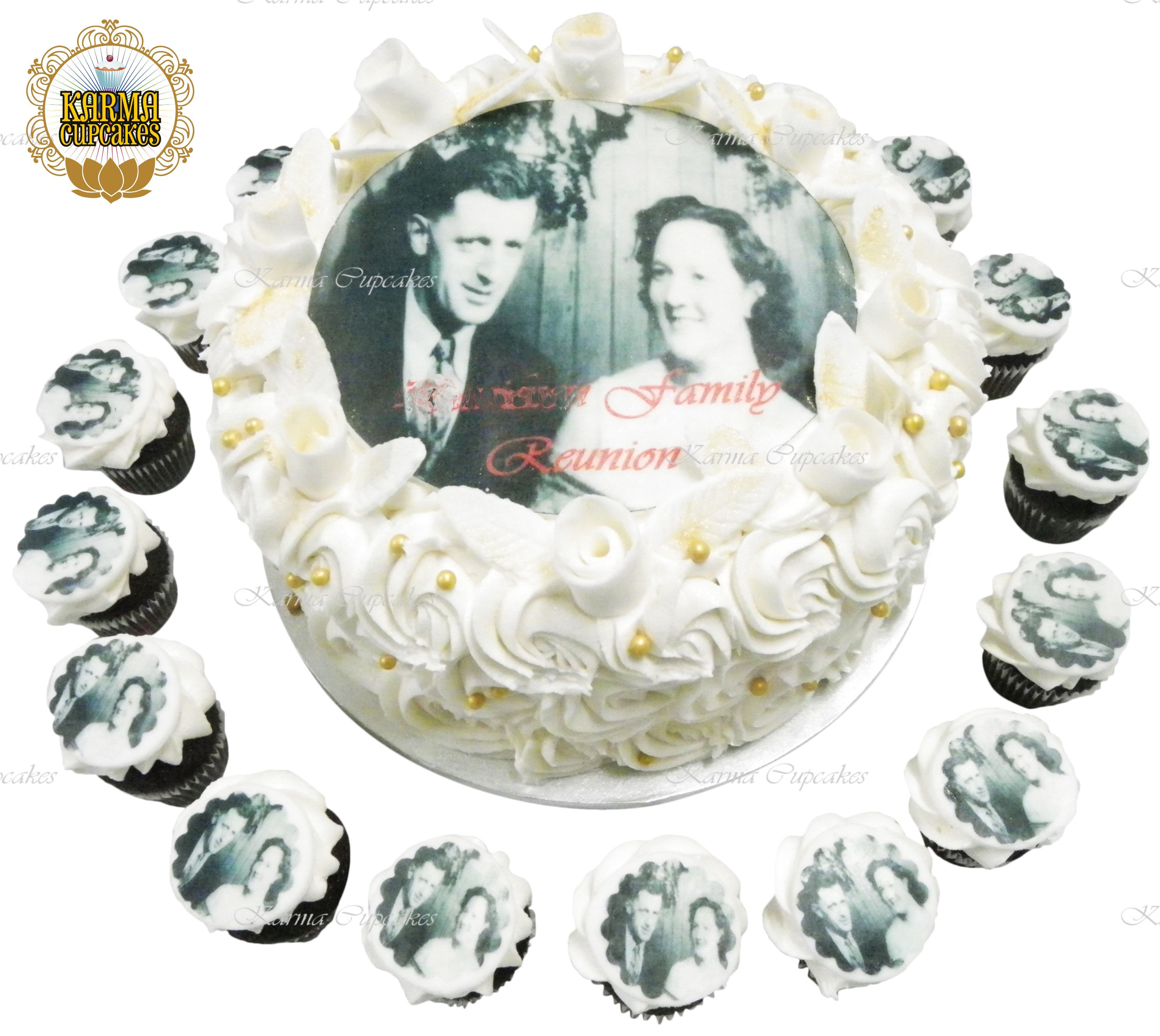 Family Reunion Cake with Edible Image