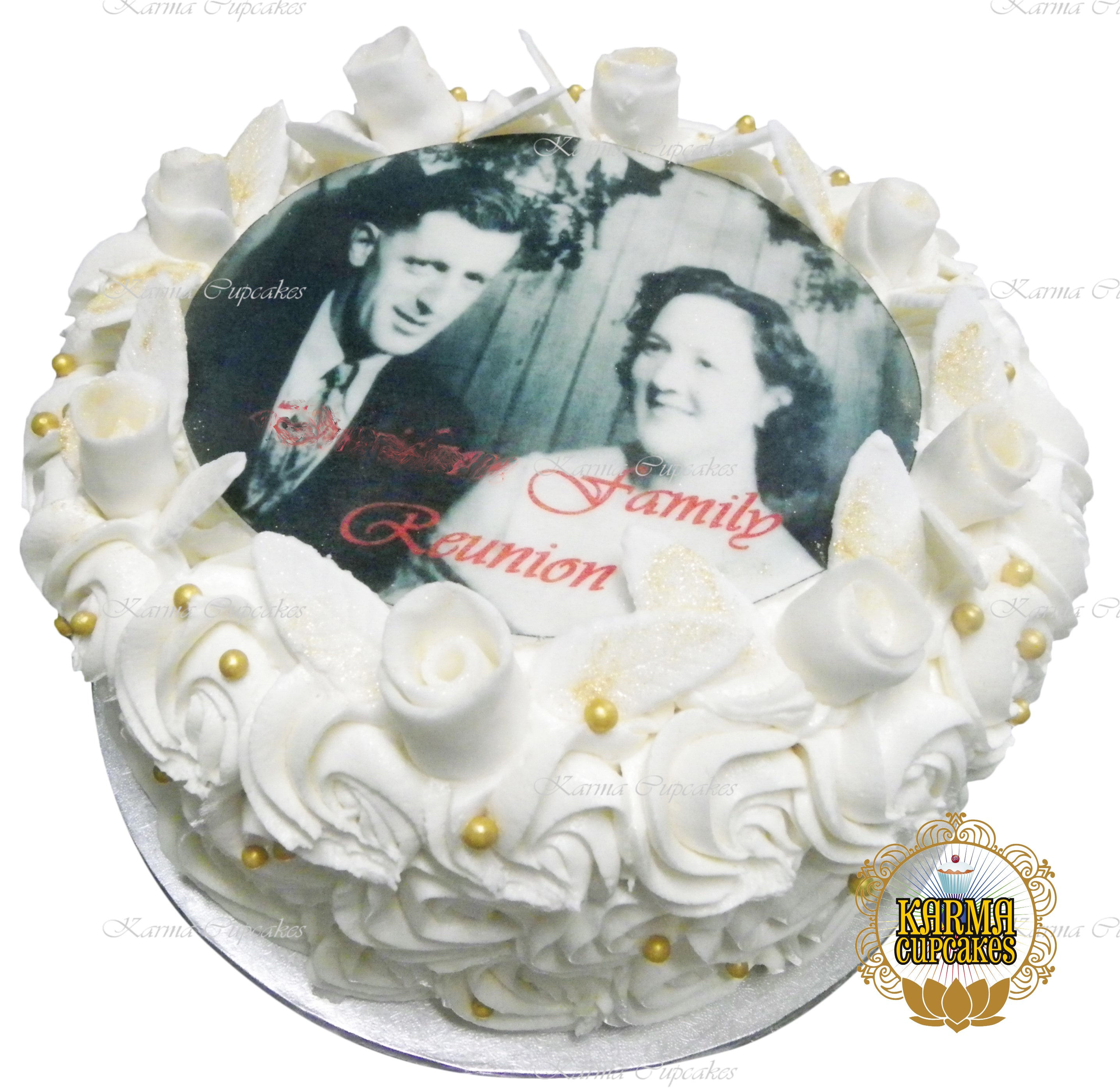 Family Reunion Cake with Edible Image