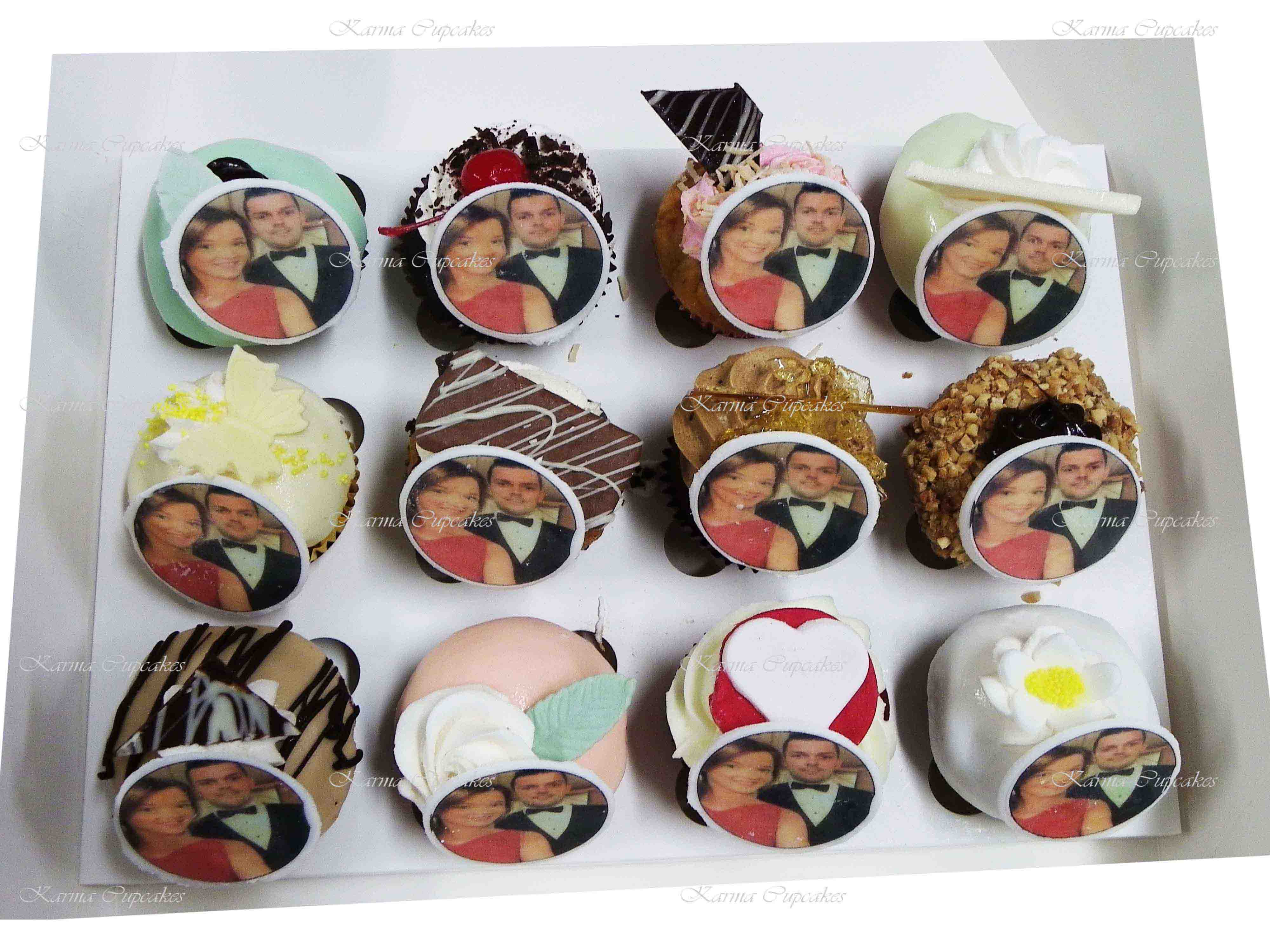 Mystery box of Gourmet Cupcakes with Edible Photo