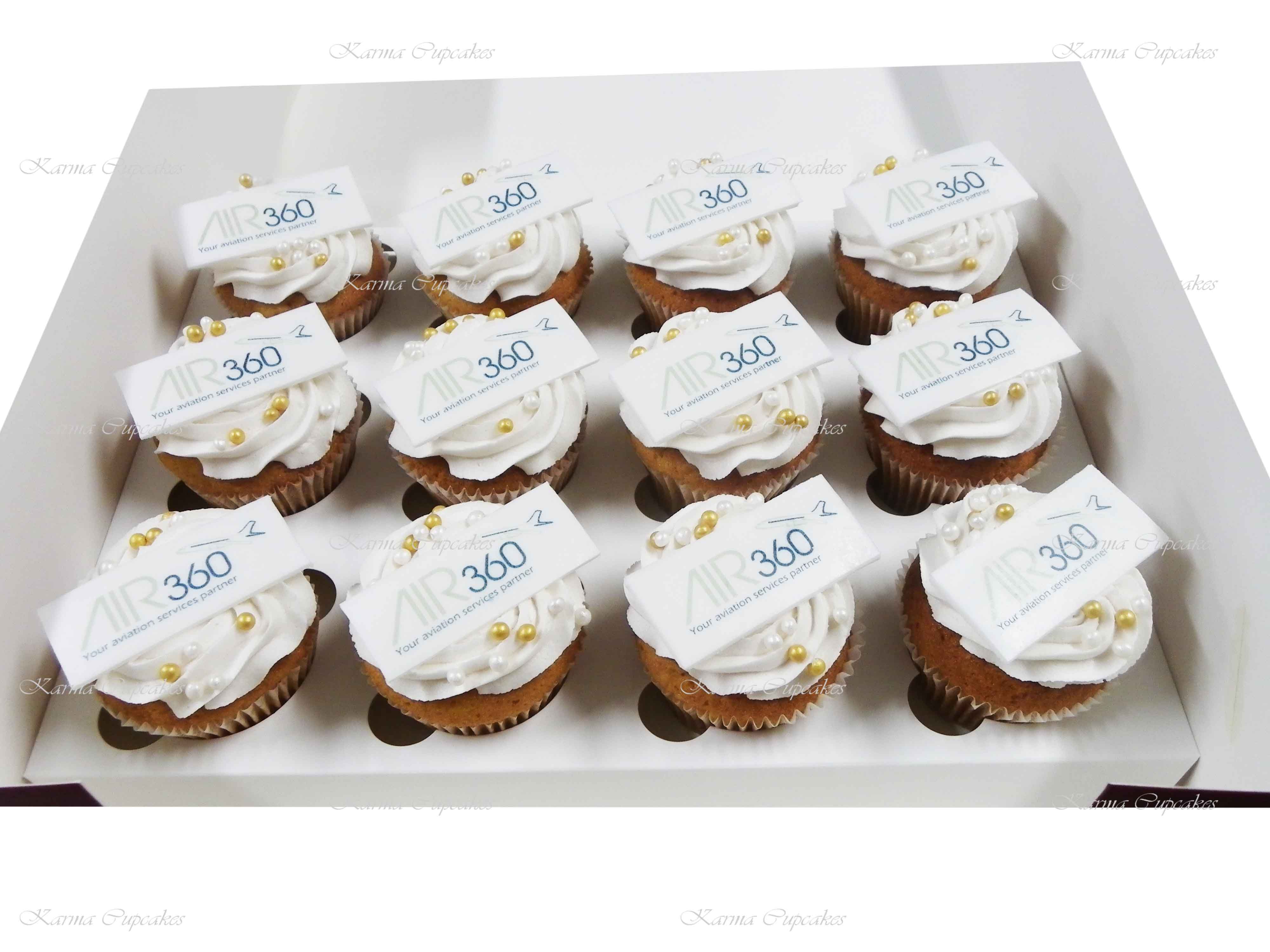 Corporate Edible Logo/ Image Cupcakes (chocolate & vanilla only)
