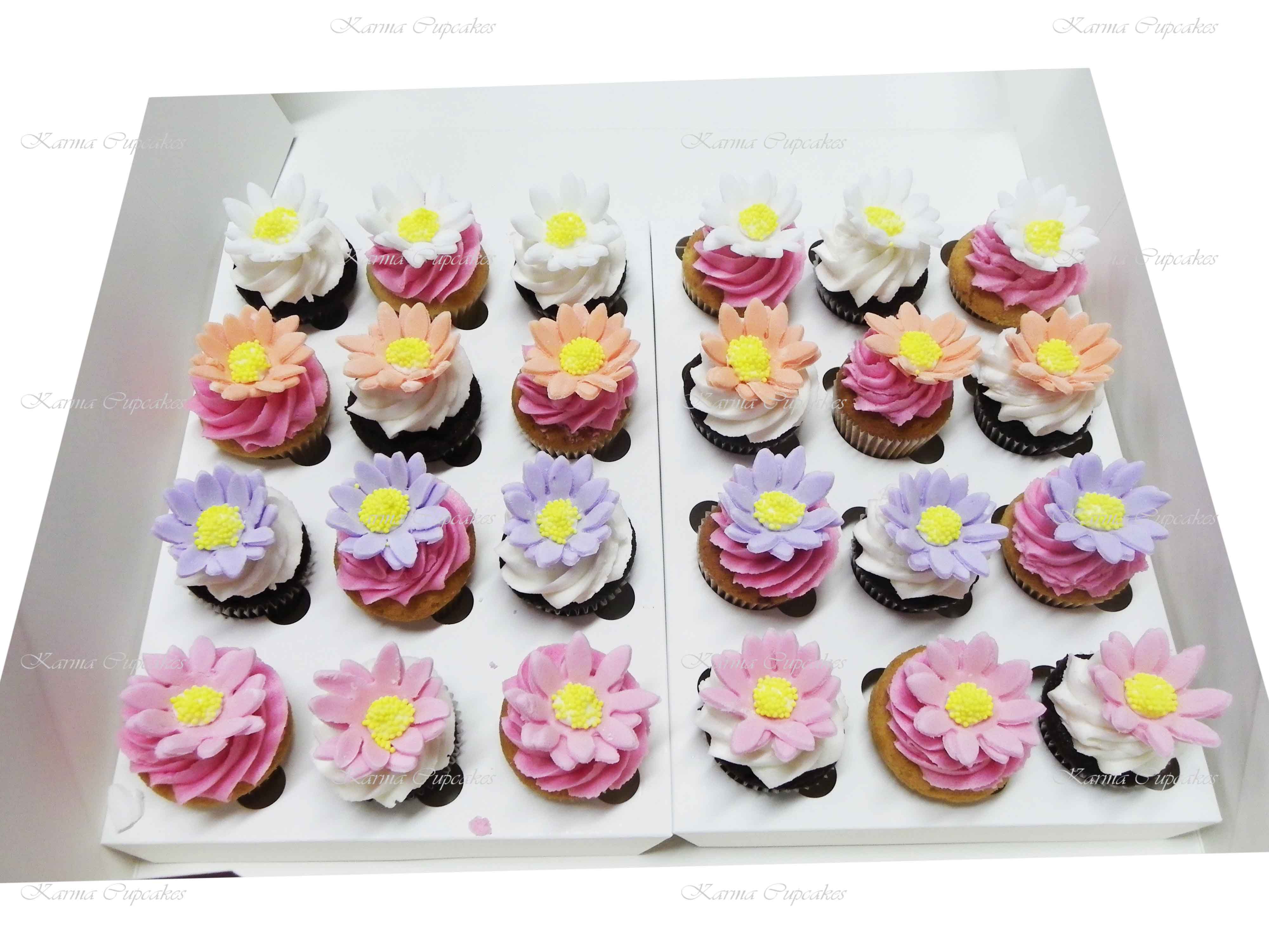Mini Daisy Cupcakes