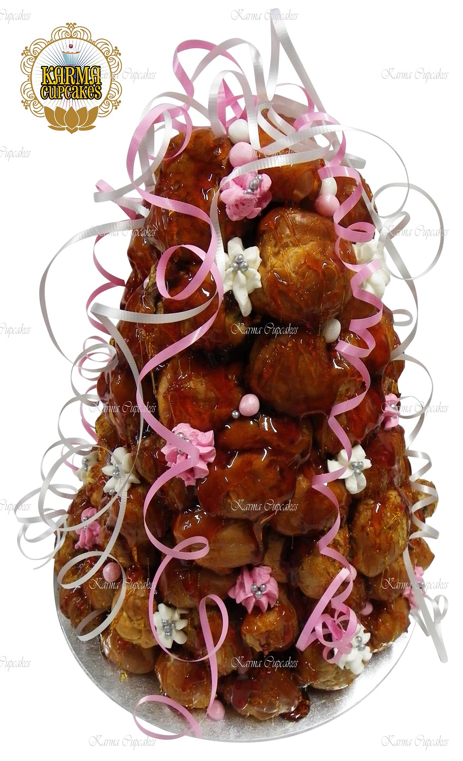 Pink and White Croquembouche