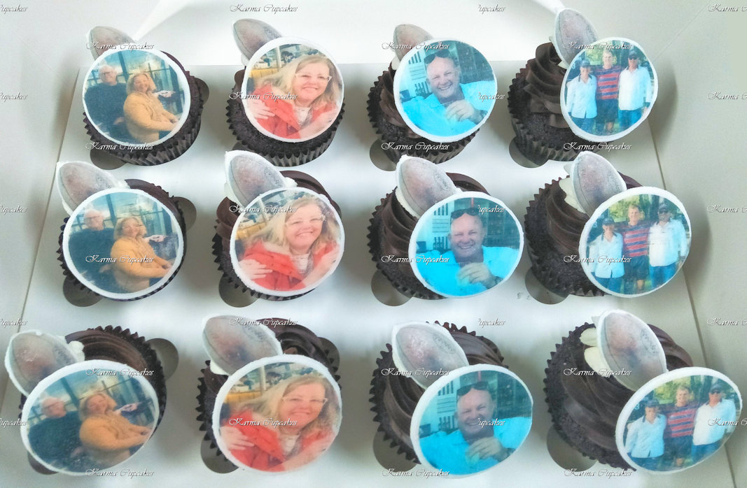 Edible Images with football cupcakes