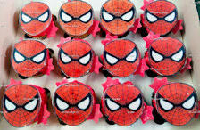Spiderman edible images cupcakes