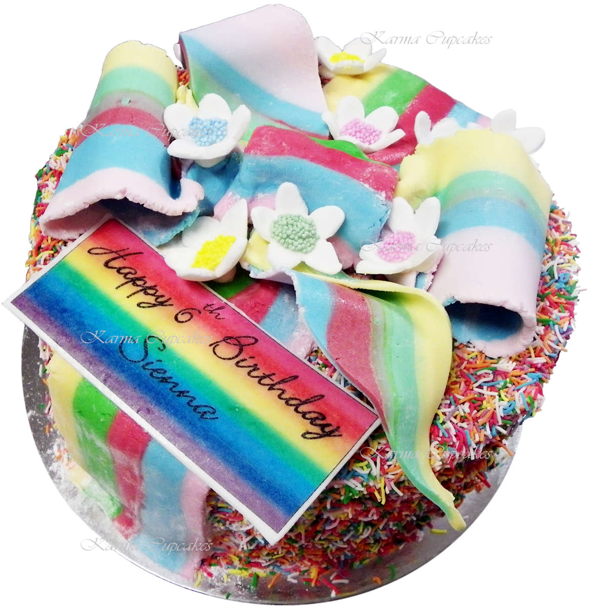 Rainbow gateaux birthday cake copy