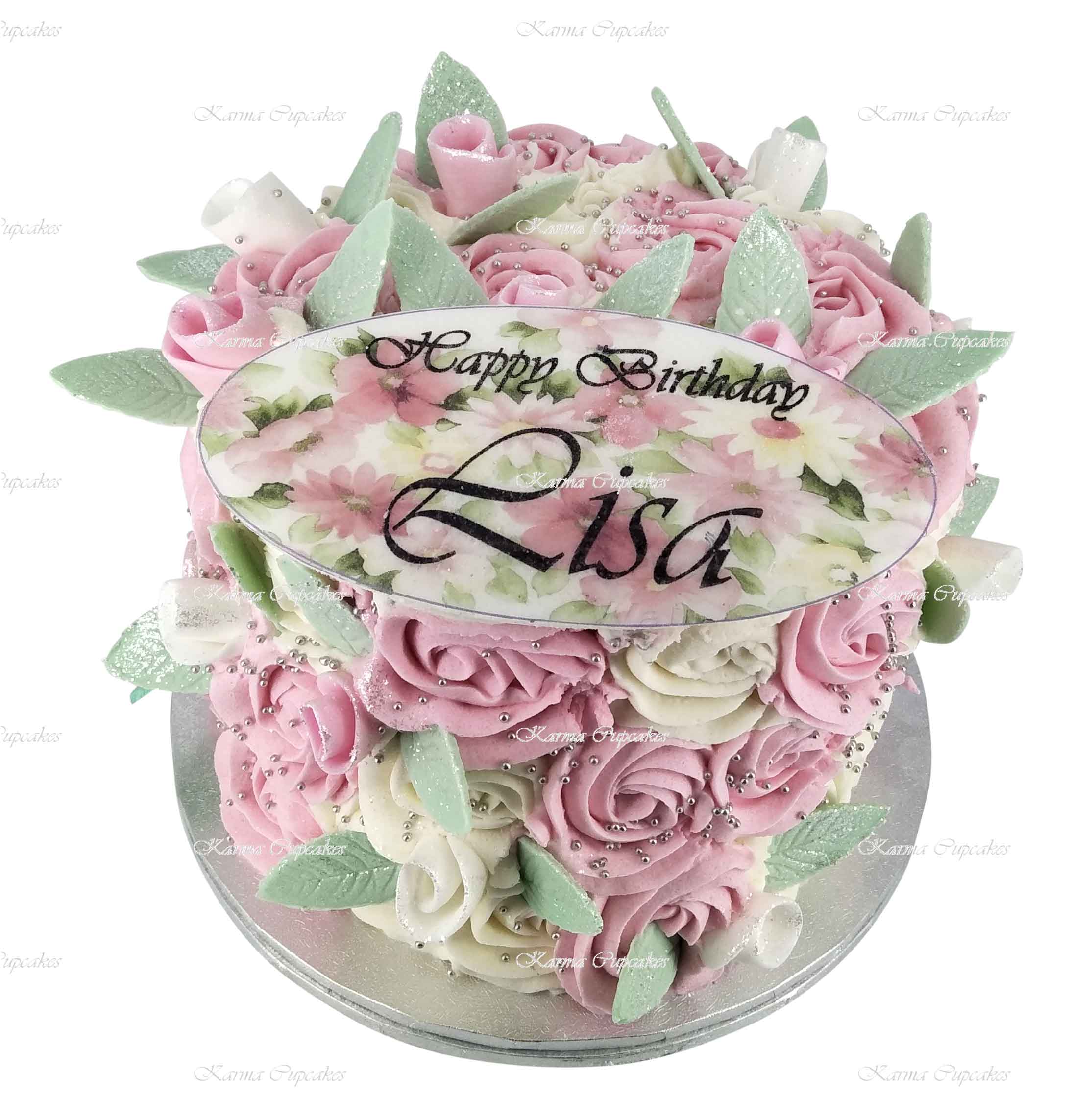 Pink-and-white-rose-swirl-cake-with-edible-name-plaque-Happy-Birthday-Lisa-(2)