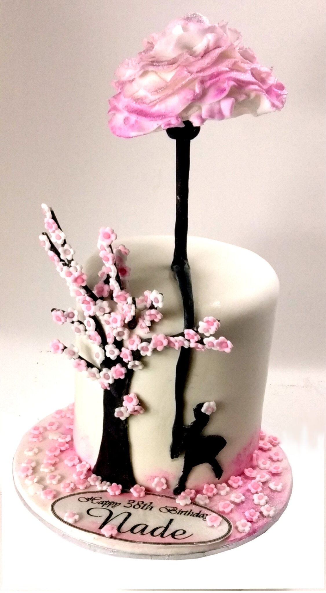 Cherry blossom tree cake