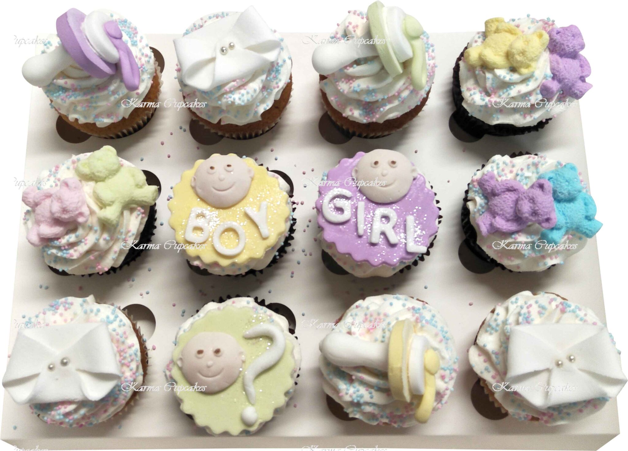 Baby Shower Gender Neutral Cupcakes Karma Cupcakes