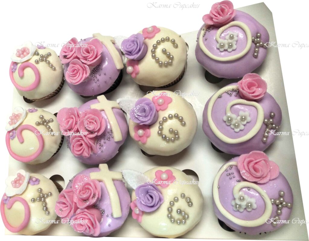 Pastel Baptism or Christening Cupcakes Karma Cupcakes