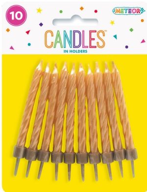 10 Gold Candle Set