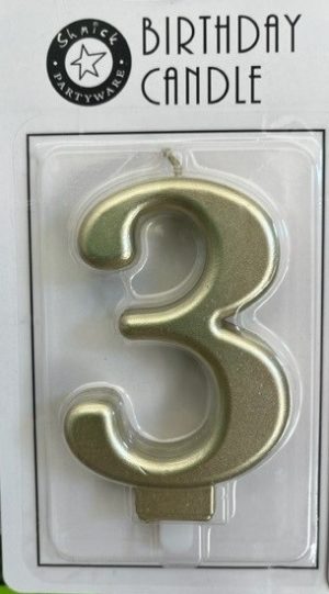 Gold Candle Number 3