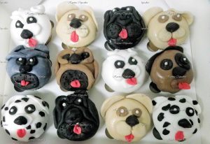 3D Dog Face Cupcakes