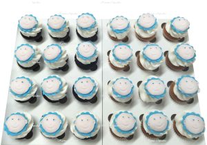 Mini cupcakes with Baby Faces