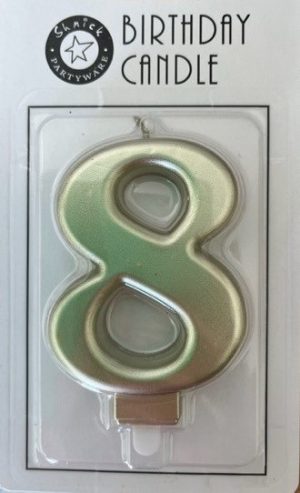 Gold Candle Number 8