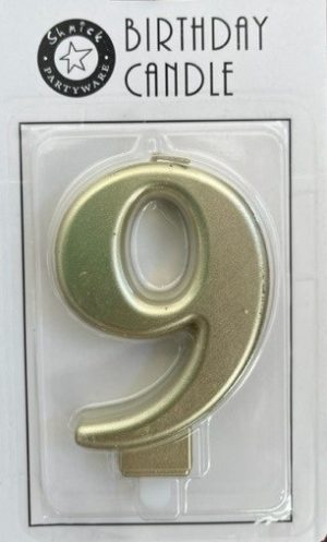 Gold Candle Number 9