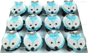 Badger Chipmunk Hedgehog Animal cupcakes